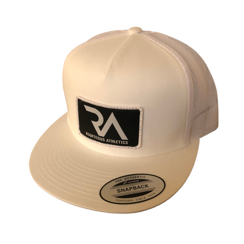 RA Hat-White Flat Bill