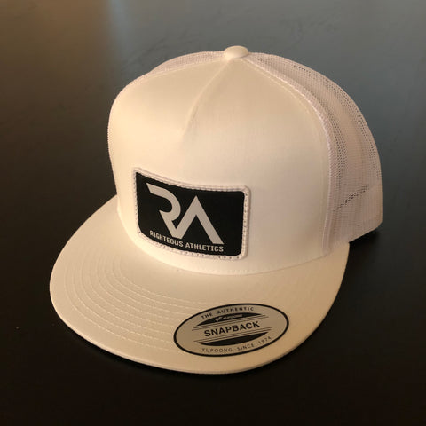 RA Hat-White Flat Bill