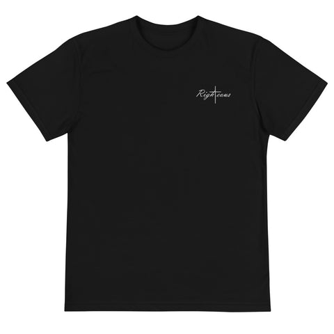 Embroidered Righteous Tee (White Logo)