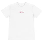 Embroidered Righteous Tee (Pink Center Logo)